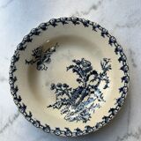 Gien plate with thistle pattern