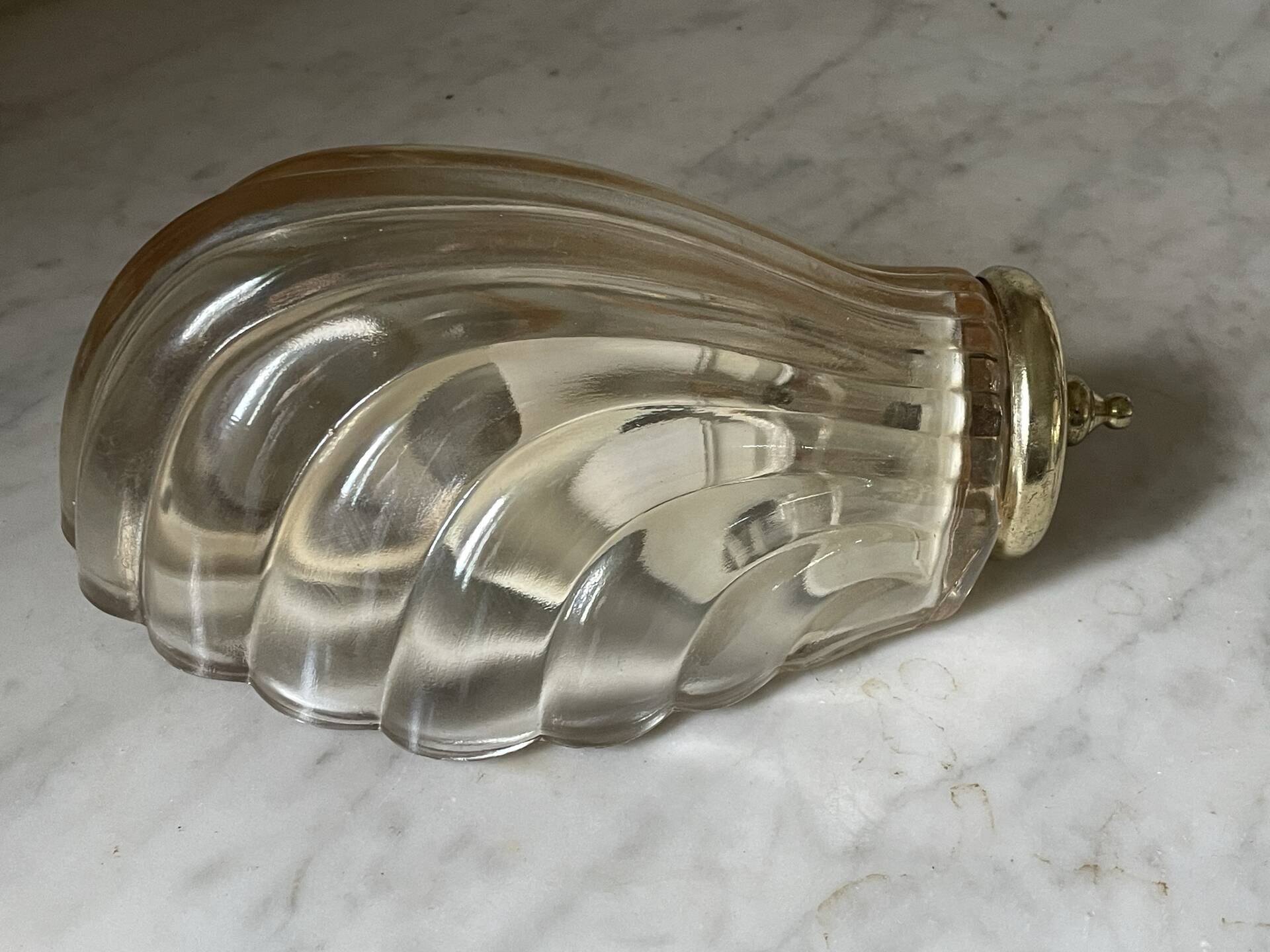 Vintage smoked glass shell wall light