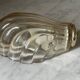 Vintage smoked glass shell wall light