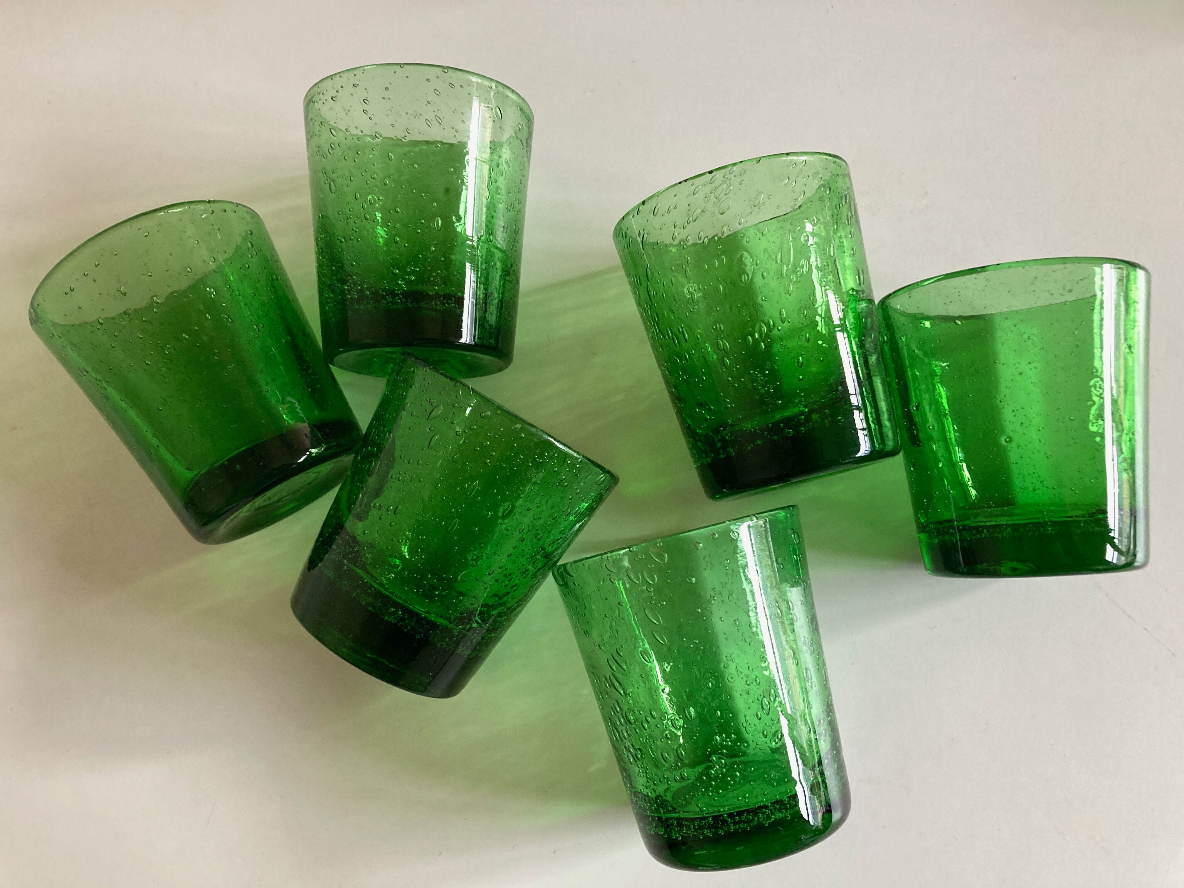 Set de 6 verres gobelets de Biot XXL 1960