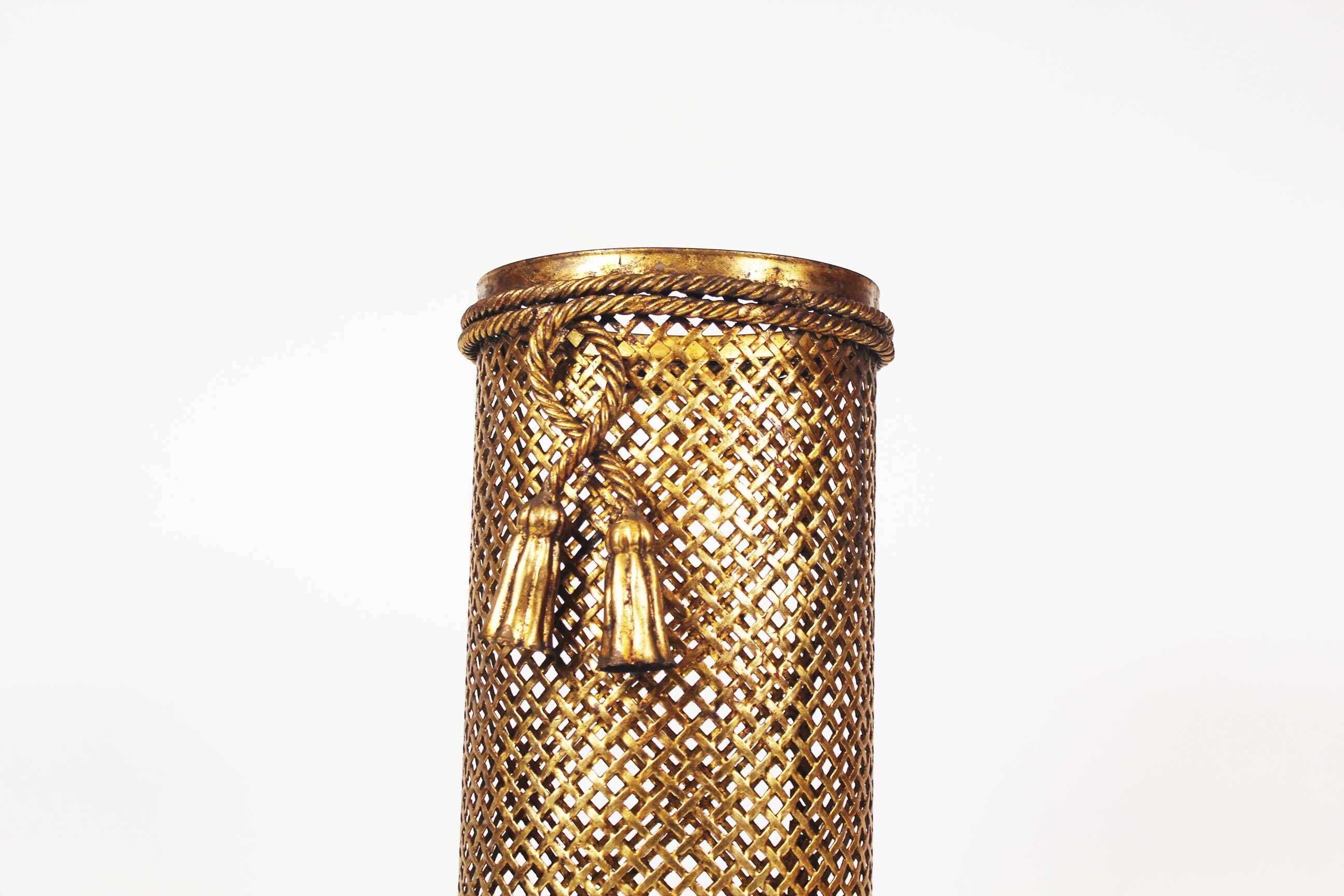 Tall Gilt Tassel Umbrella Stand by Li Puma Firenze