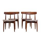 Set of four teak chairs, Danish design, 1960s, designer: H.W. Klein