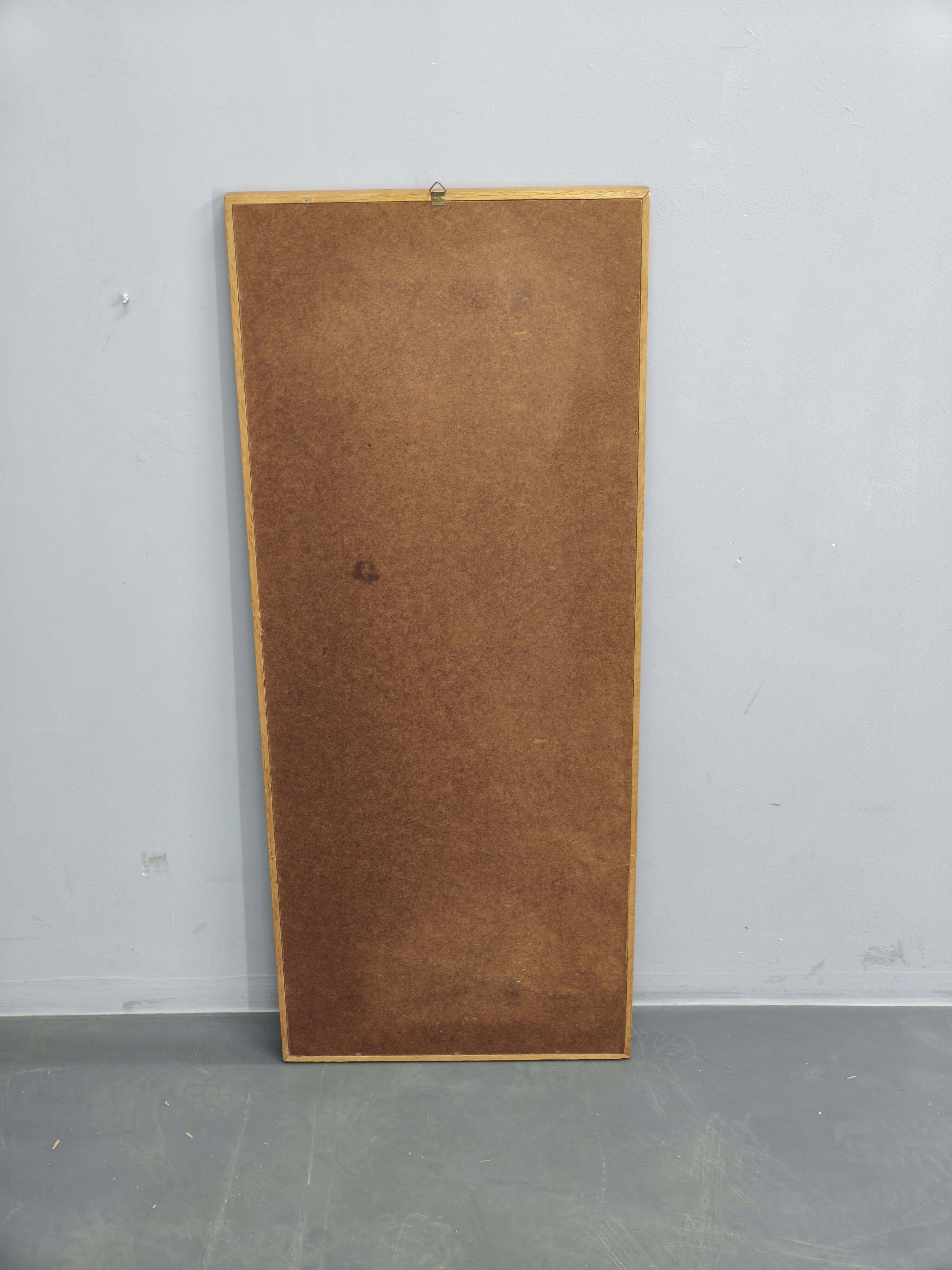 Danish Wall Mirror in Oak from the Mid-Century, 1960s