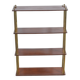Etagère à poser en bois et laiton