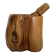 Solid wood mortar and its pestle