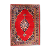 Traditional red wool persian rug hand made oriental medallion carpet- 121x182