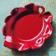 Plat feuille Cerenne Vallauris rouge