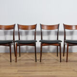 Mid Century Rosewood Dining Chairs by  H. P. Hansen for Randers Møbelfabrik, 1960s, Set of 4