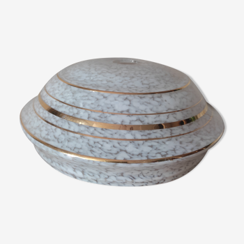 Globe en verre nuagé art deco
