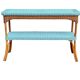 Vintage woven rattan and wicker console