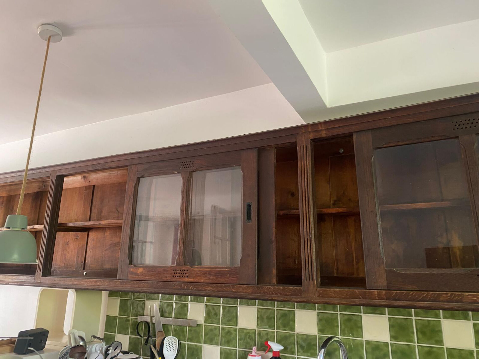 Authentic antique apothecary wall unit – 5 metres – solid wood