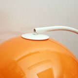 1970s floor lamp /arc lamp i white and orange