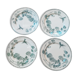 Series of 4 flat plates Terre de fer Creil et Montereau