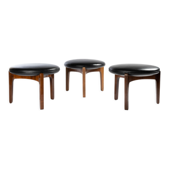 3 tabourets tripodes de Uno & Osten Kristiansson