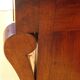 Antique solid walnut chest of drawers with scrolls