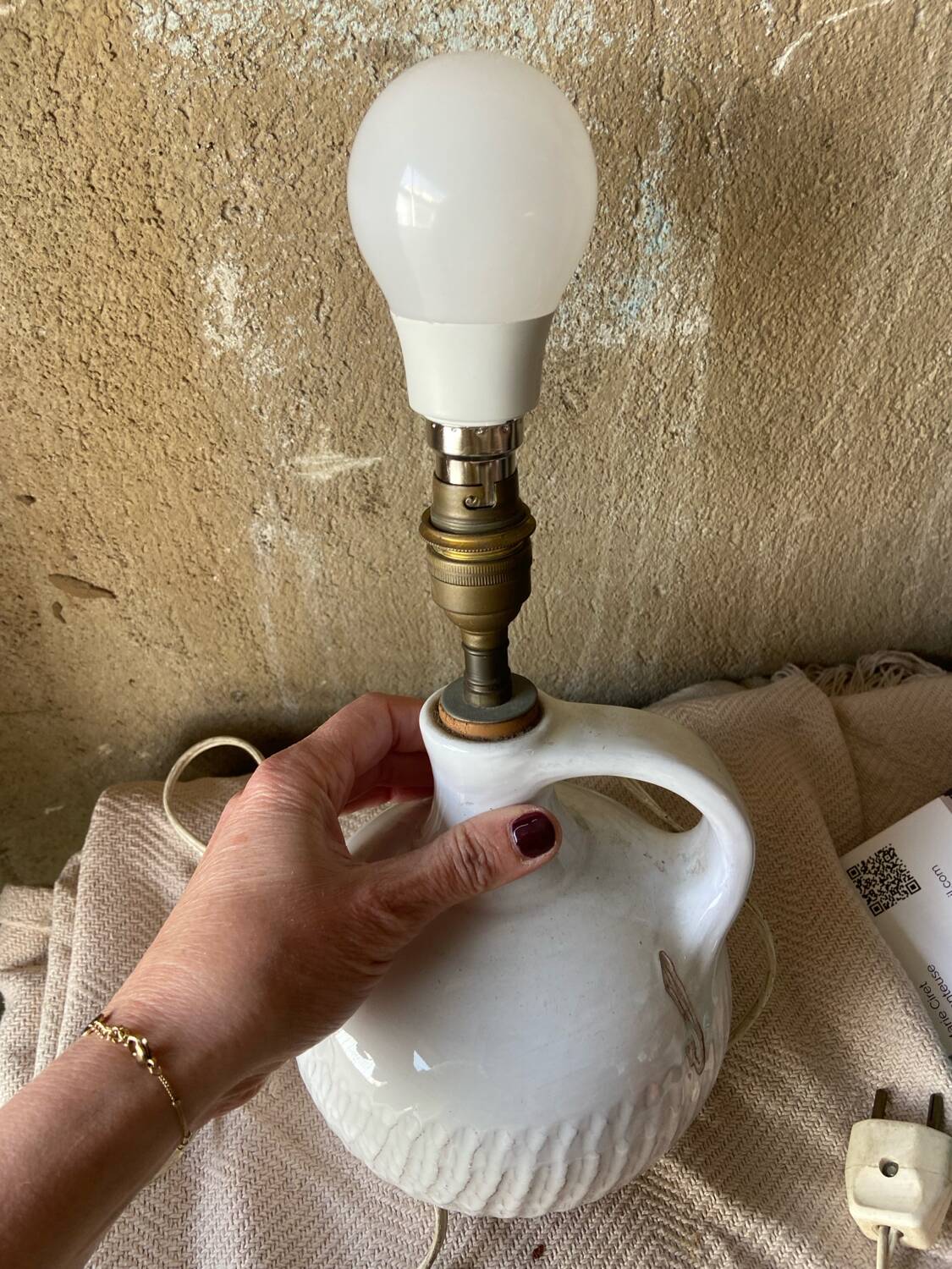 Vintage ceramic lamp base
