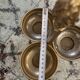 Vintage brass gold aperitif server