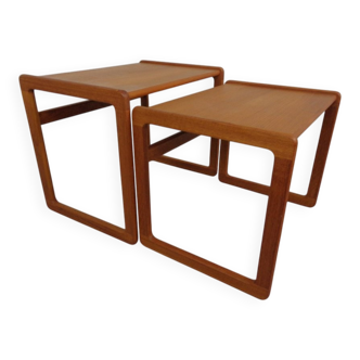 Danish Teak Nesting Tables from Korup Stolefabrik, 1960s, Set of 2