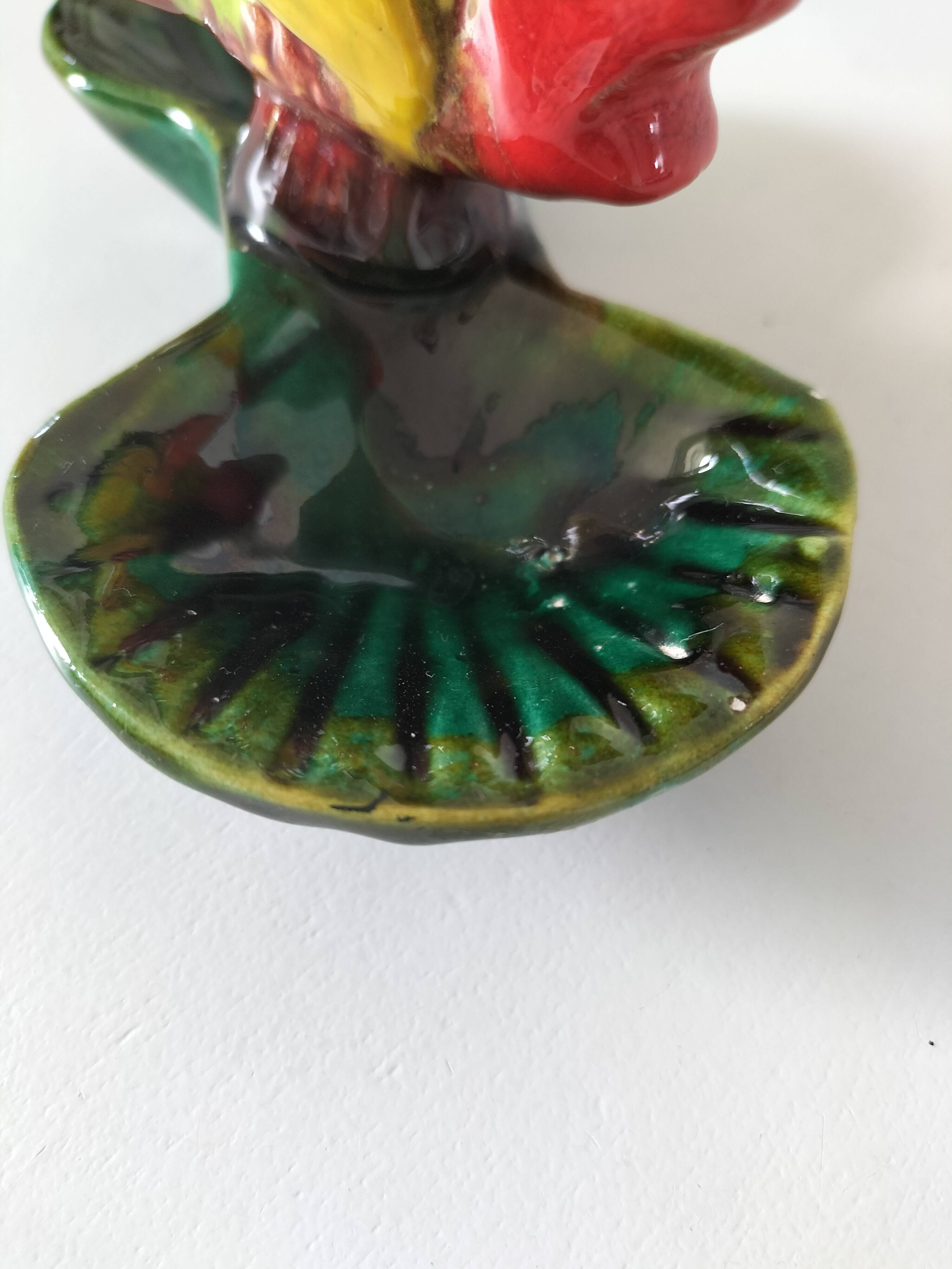 Vintage 1960s-1970s fish barbotine pocket vases
