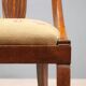 Antique Louis-Philippe chairs in walnut and fabric, Italy, 19th century.