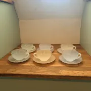 6 cups and saucers harlequin 220651