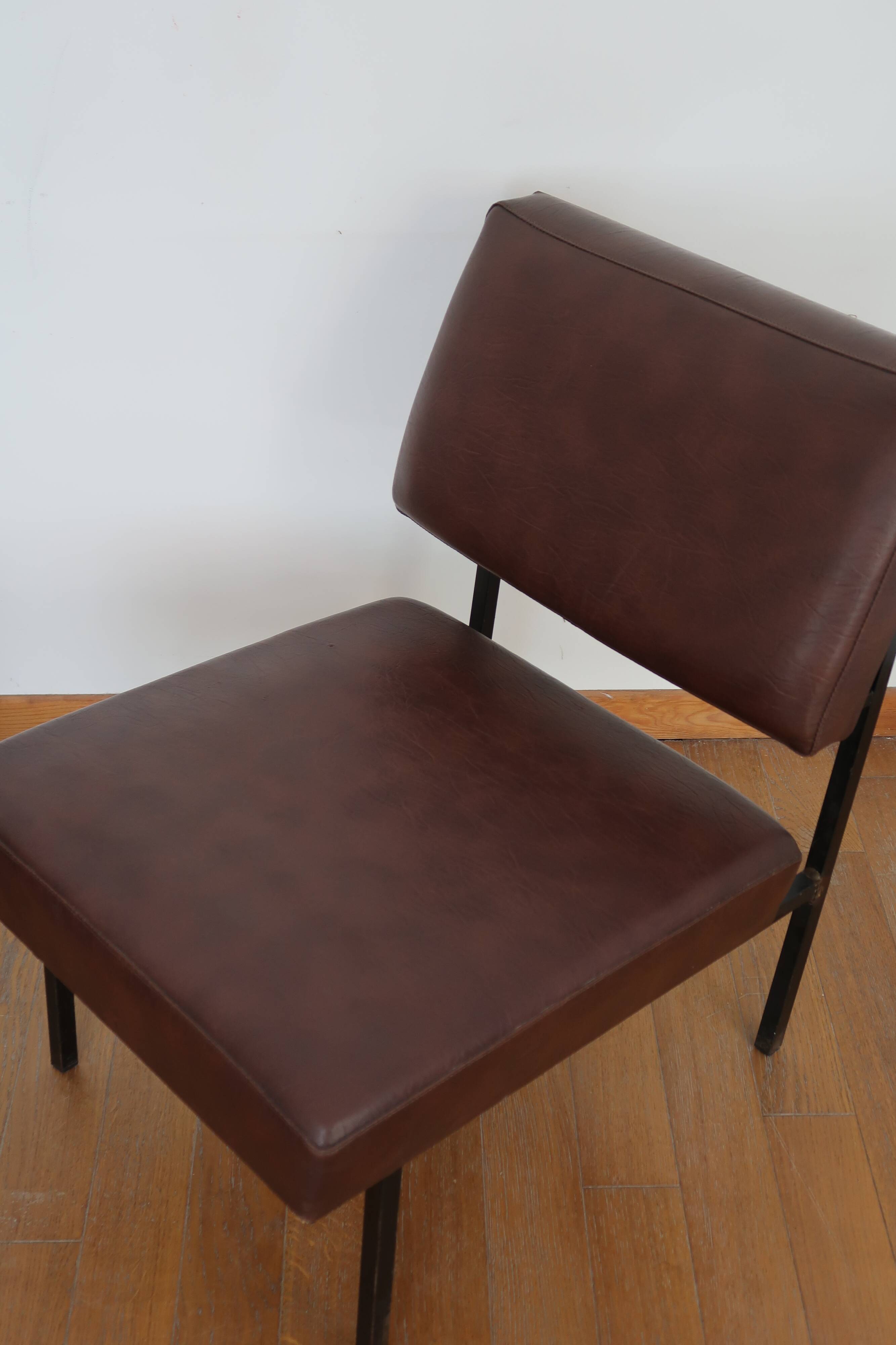 Paire de chauffeuse skaï 70's