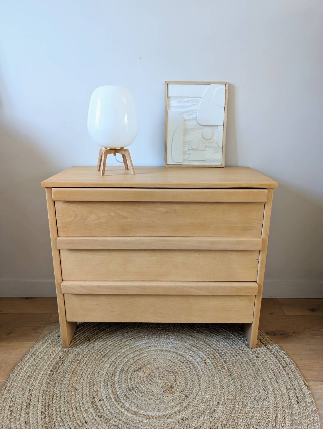 Solid beech chest of drawers