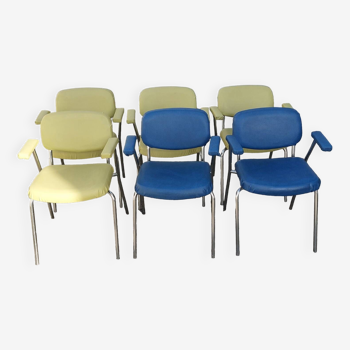 Lot de 6 chaises vintages