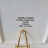 Empty ceramic square pocket after the design of Anne Froget for Jardin d'Ulysse
