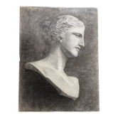 Tête Iris de Laborde gréco romain étude d'atelier 1922