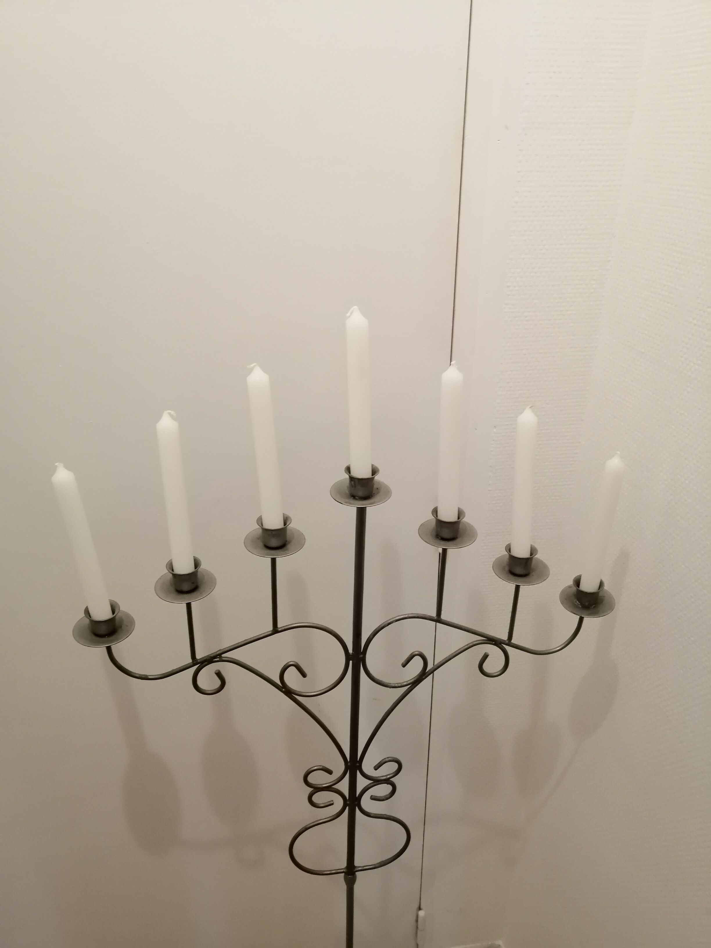 Forged iron candelabrum