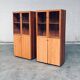 Torcello Series Display Cabinet Set by Afra & Tobia Scarpa for Stildomus, Italy, 1980s, Set of 2