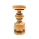 Large, turned wooden candlestick, Belgium, 1970s.