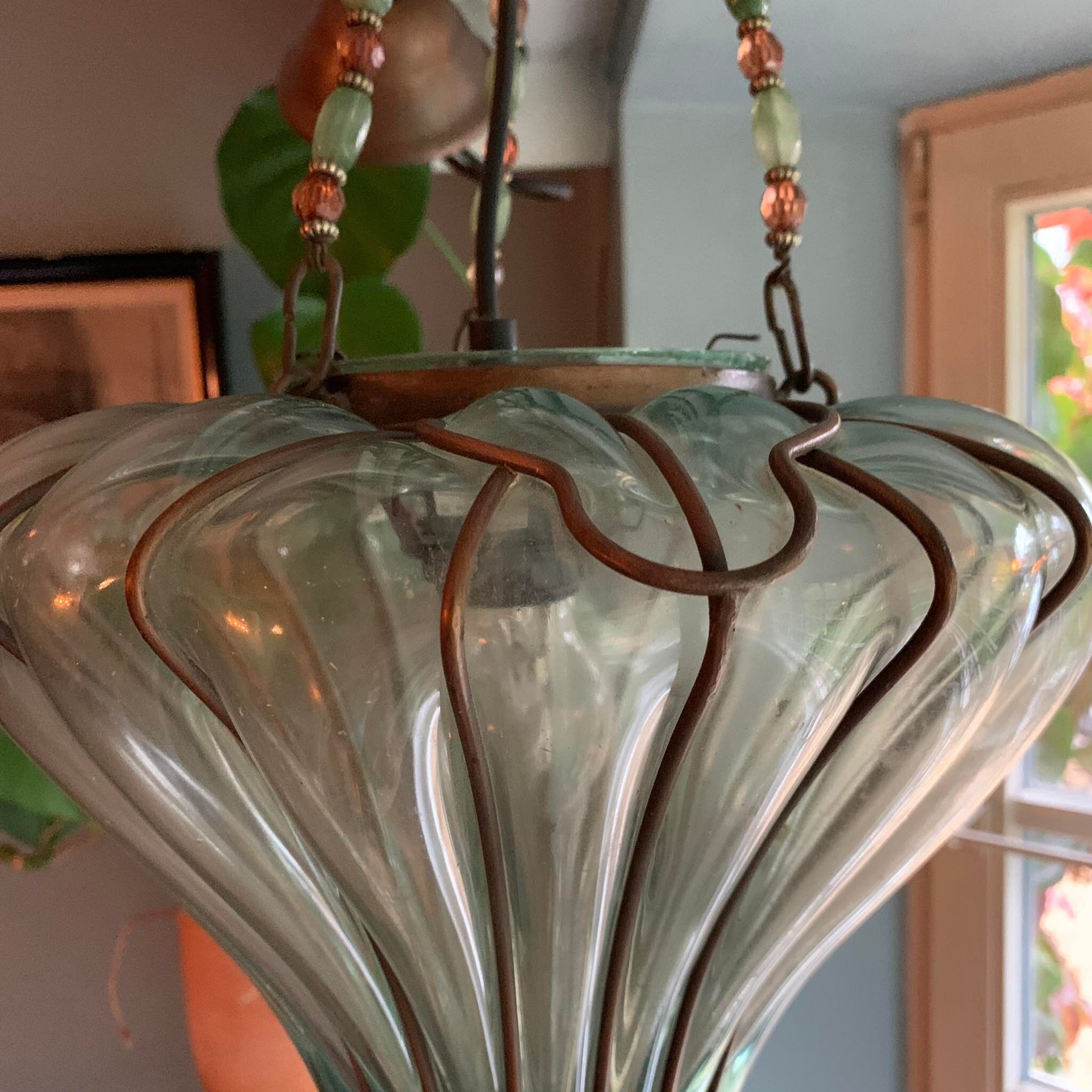 Lanterne en verre soufflé
