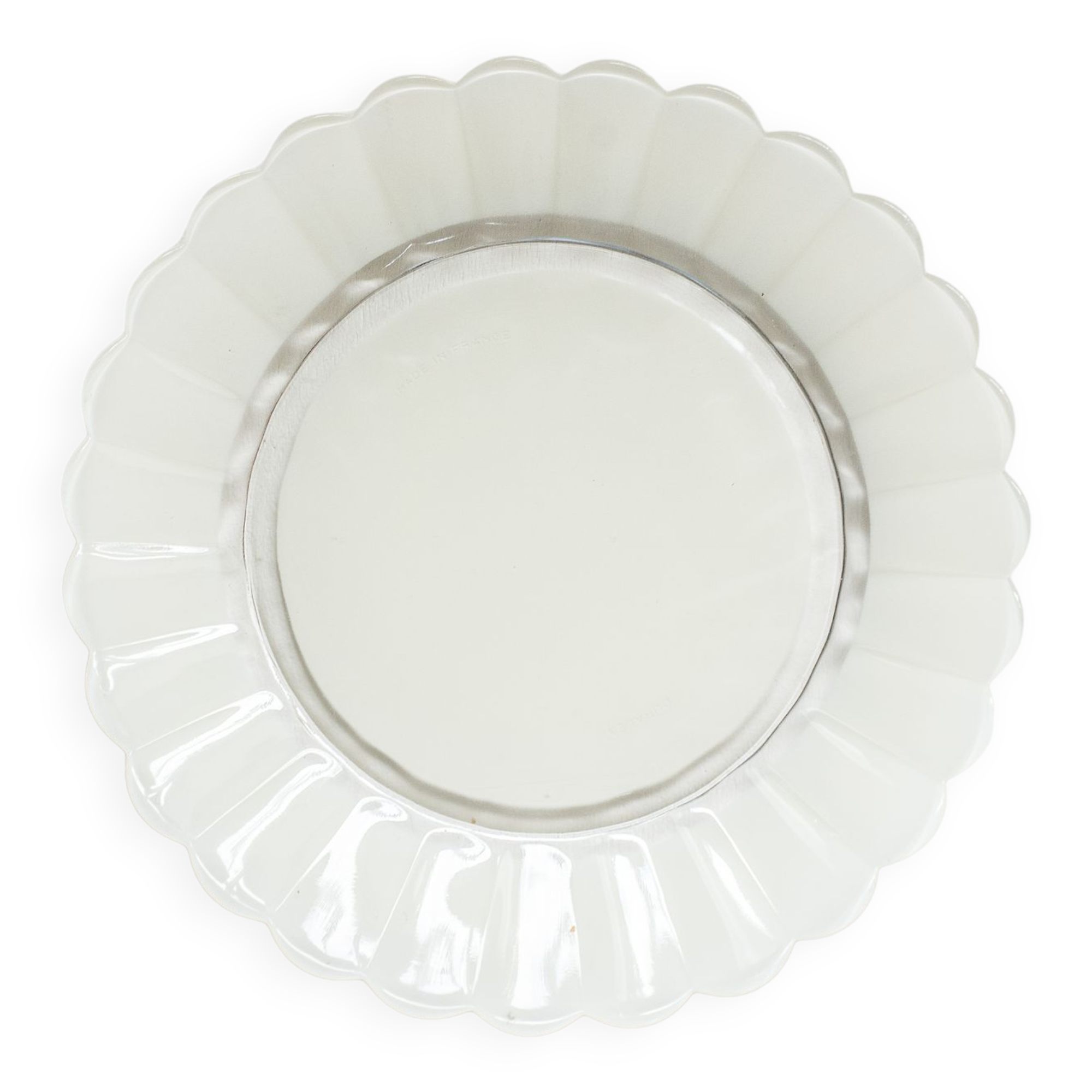 Set of 10 dessert plates flowers petals daisy Duralex Made in France 70s