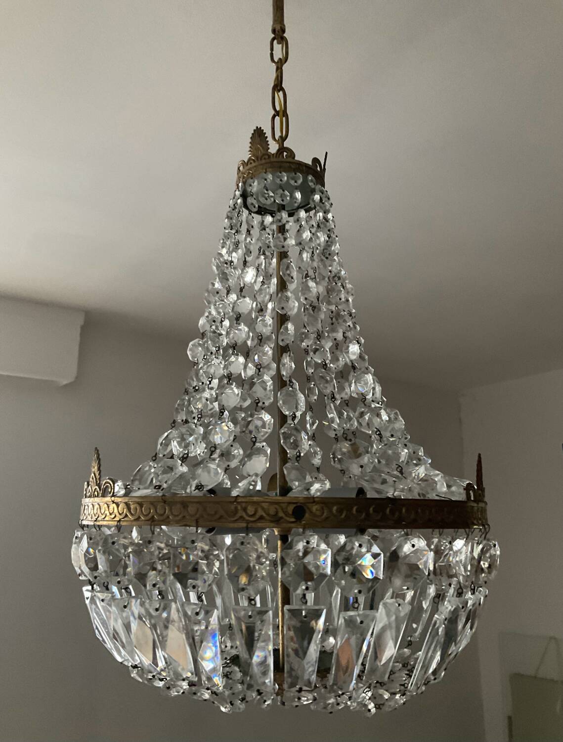 Hot Air Balloon Chandelier with Brass Tassels