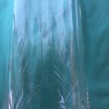 Glass vase polylobe serious pattern foliage