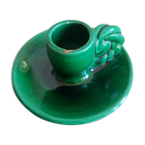 Vallauris hand candle holder green - vintage