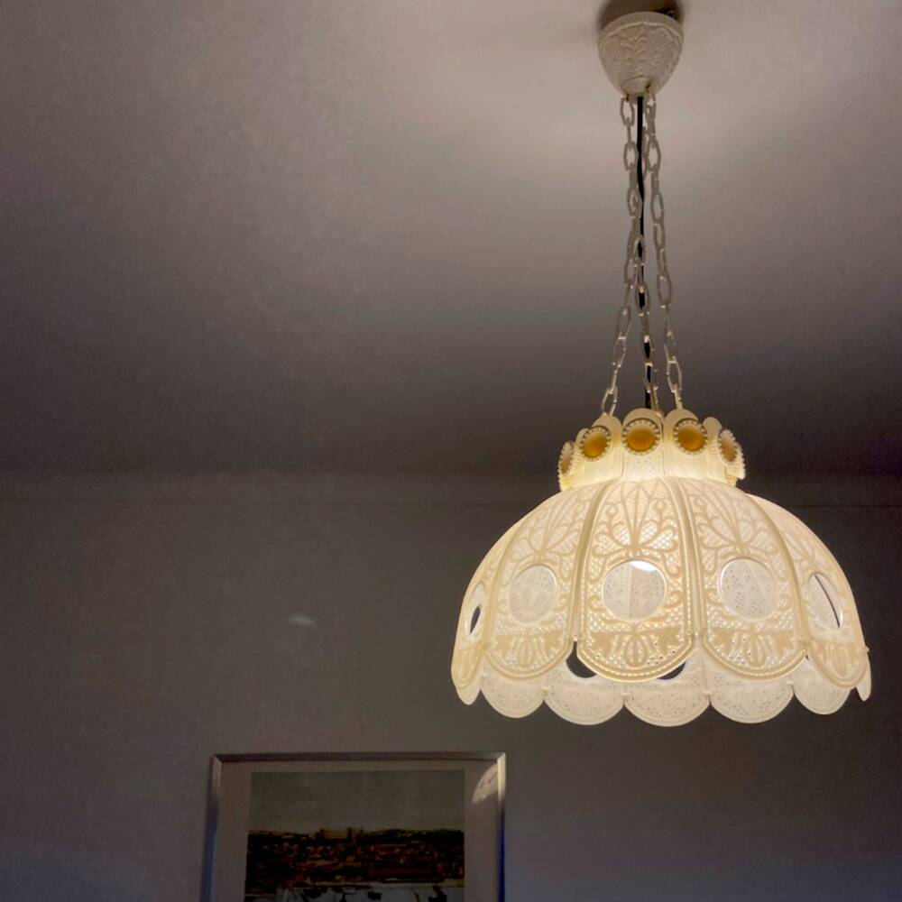 Vintage white kitchen lamp small chandelier