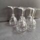 5 blown, cut and engraved crystal wine glasses