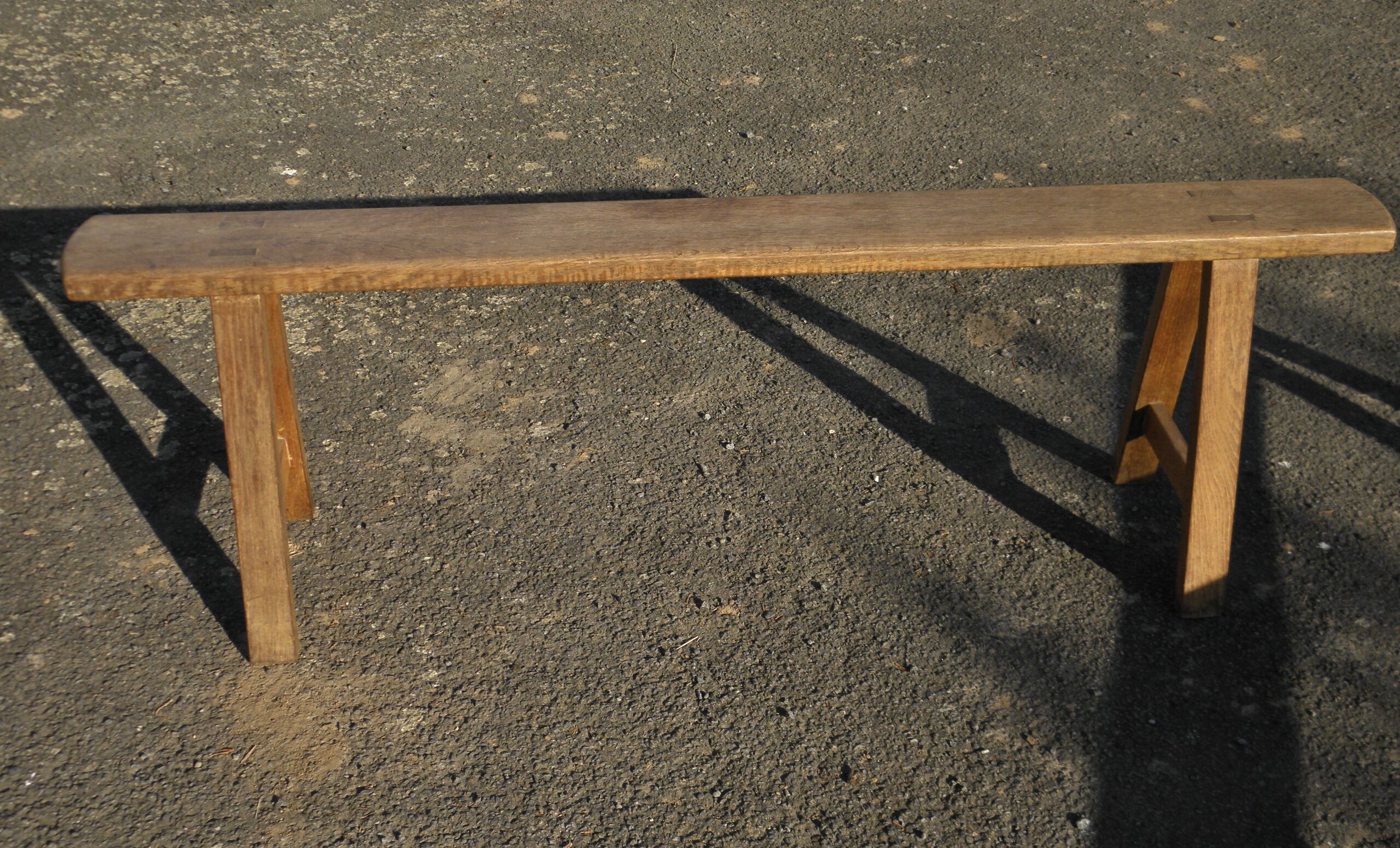 Pair of oak farmhouse benches 150 cm