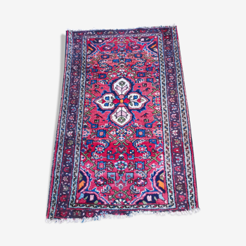 Hamadan vintage handmade oriental carpet 126 x 80 cm