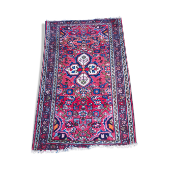 Hamadan vintage handmade oriental carpet 126 x 80 cm