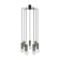 Vintage suspension lamp in chrome metal and glass 1970