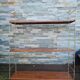Wall shelves style metal string imitation wood 60- 70s