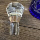 Carafe Art-Deco - Cristal Saint-Louis - Taillé et Bleu Cobalt H 22 cm