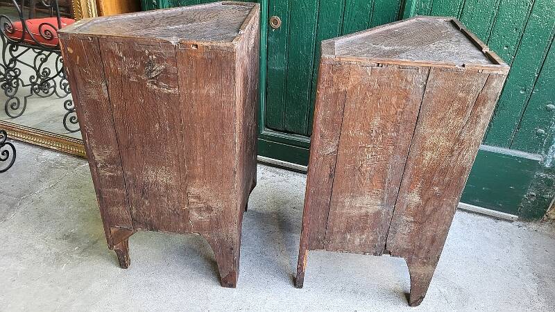 Pair of corner cabinets louis xvi corner furniture from the 18th century with a top ma