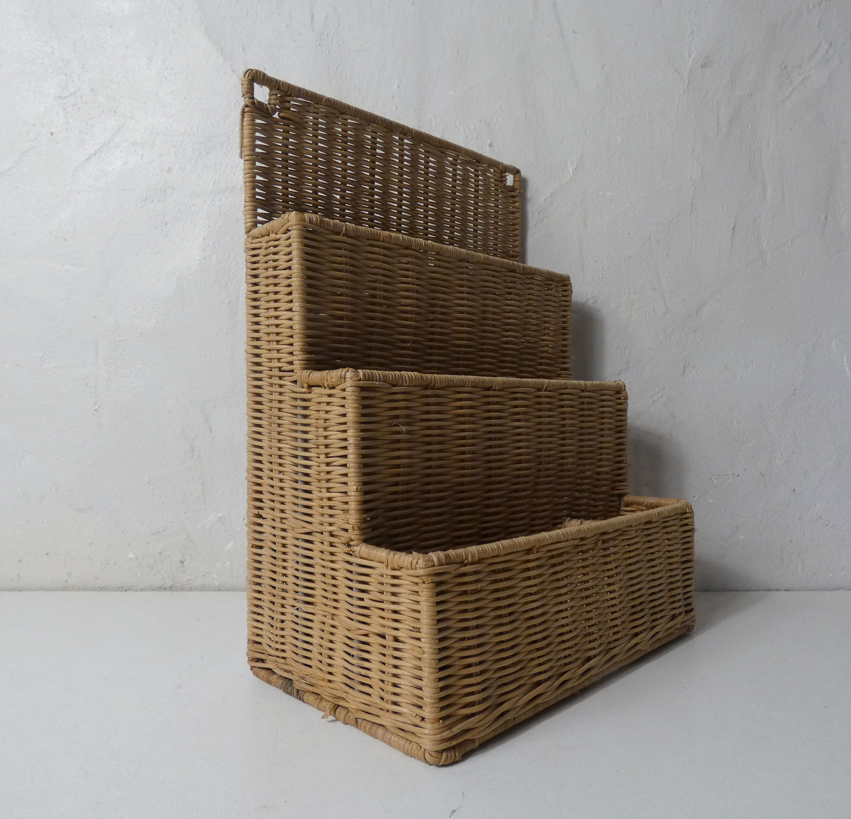 Rattan mail holder