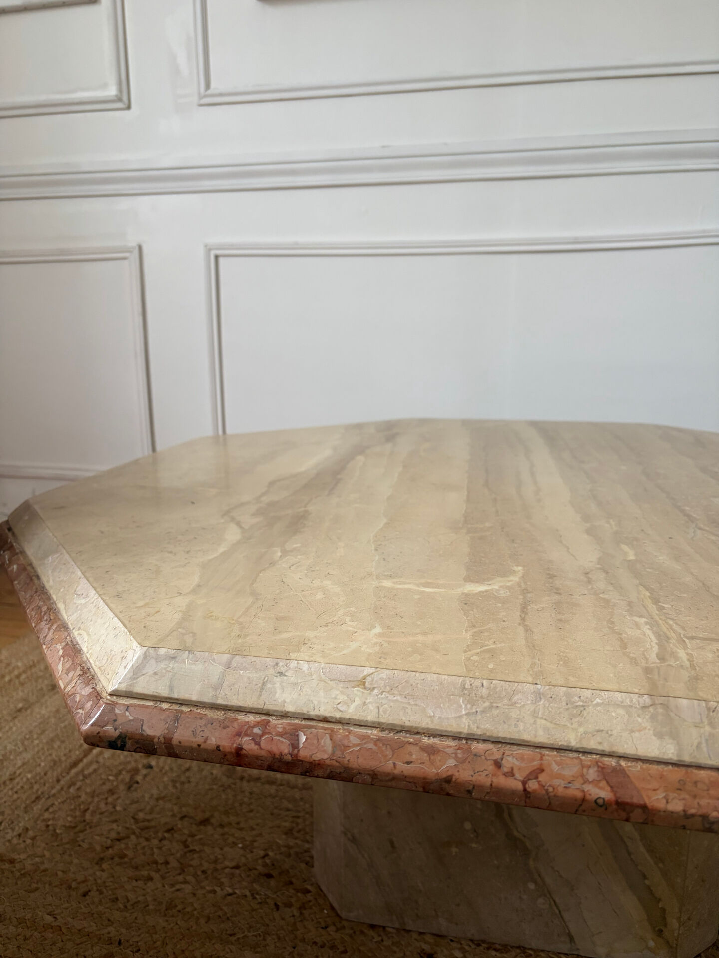 Vintage travertine coffee table