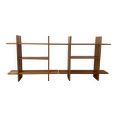 Pair of shelves/bookcases in elm by Roland Haeusler for Maison Regain.